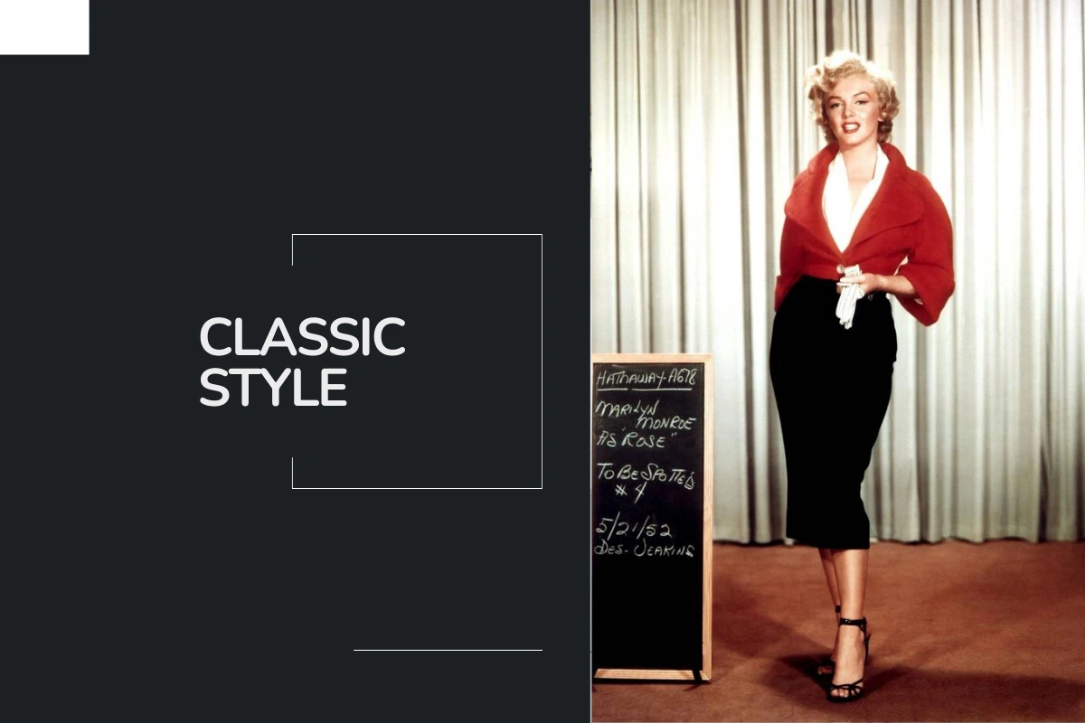 chân váy đen bút chì là món đồ tiêu biểu mang đậm hơi hướng Classic Style