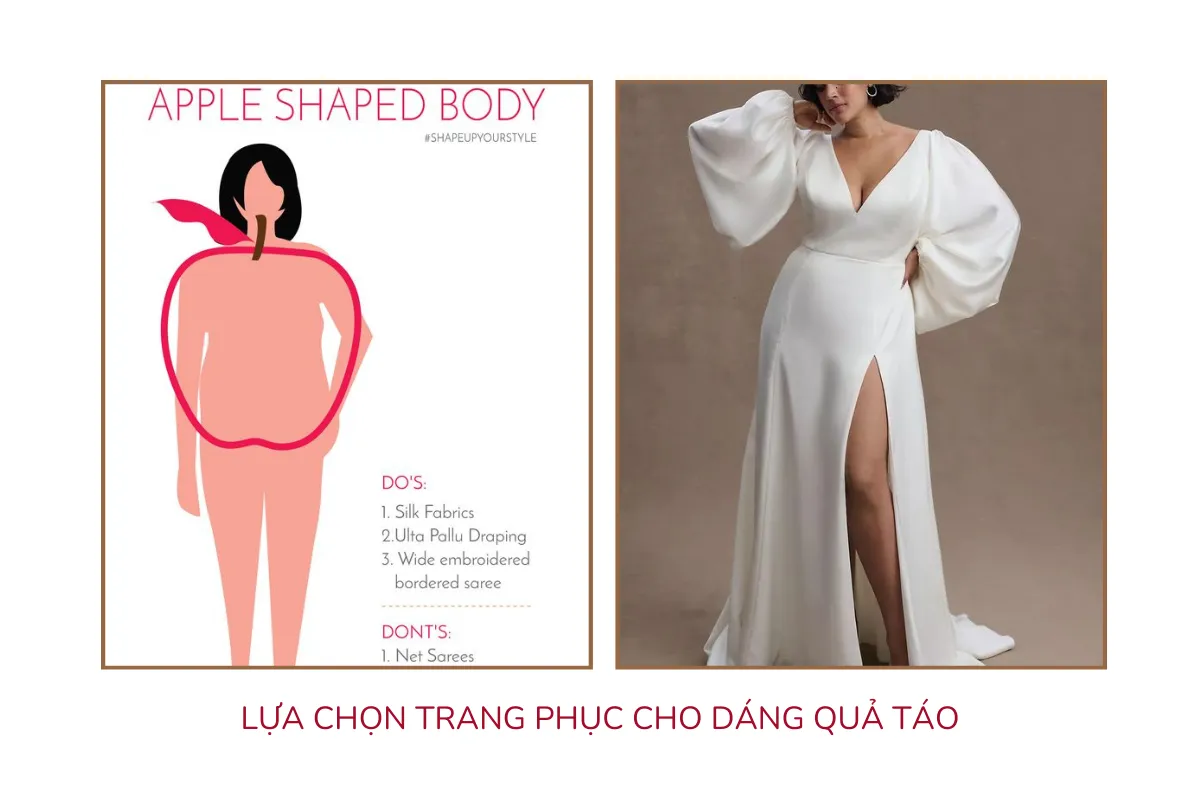 Phối đồ theo dáng quả táo